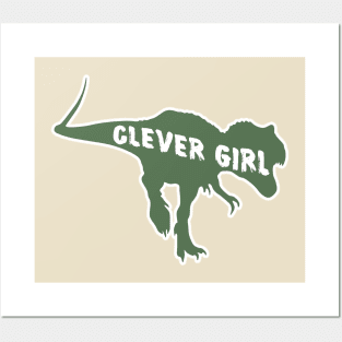 Velociraptor Clever Girl Raptor Jurassic Dinosaur Posters and Art